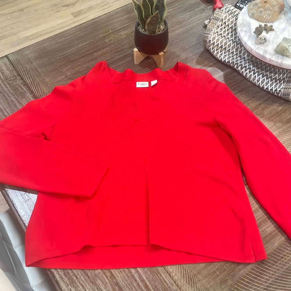 Cato, red soft sweater, new, size 18-20